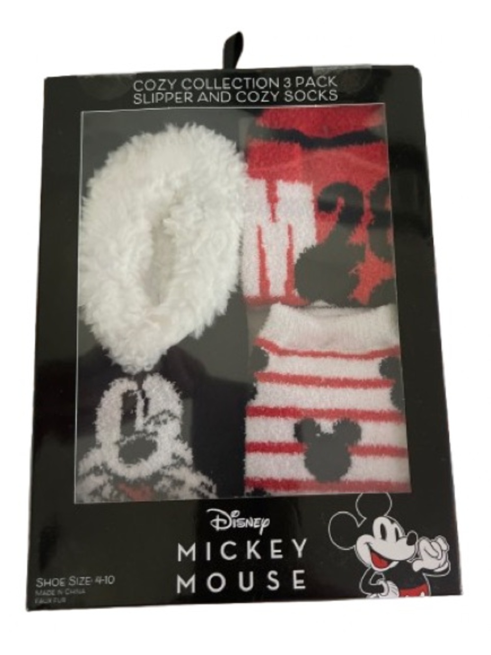Disney | Mickey Mouse Slipper Sock Set | Cozy 3 Pack | Women’s 4-10